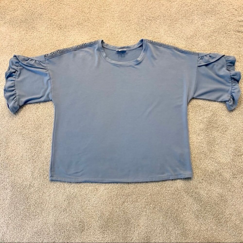 Style & Co Blue Bell Sleeve Top